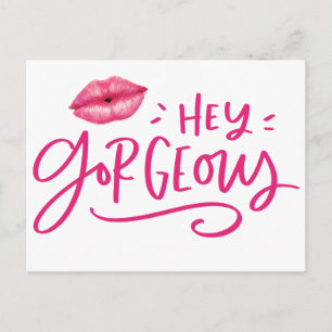 Hey Gorgeous Customer Contact Postcard