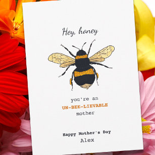 Hey Honey Sweet Bee Mother's Day From Husband Card