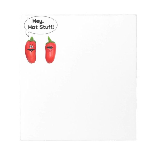 Hey, Hot Stuff! Chilies Notepad (Front)