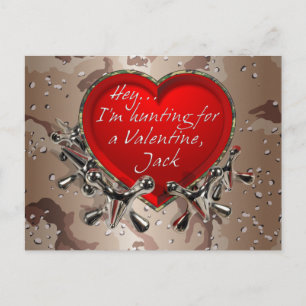Hey...I'm Hunting For A Valentine, Jack Holiday Postcard