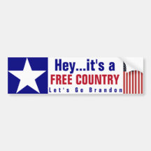  Hey It's a free country Bumper Sticker