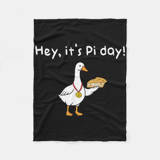 Hey It's Pi Day Silly Goose Pi Day Chicken Pi Pot  Fleece Blanket (Front)