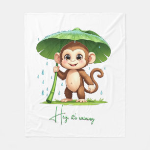 Hey' It's Raining Fleece Blanket