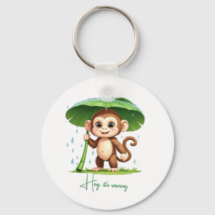 Hey' It's Raining Keychain