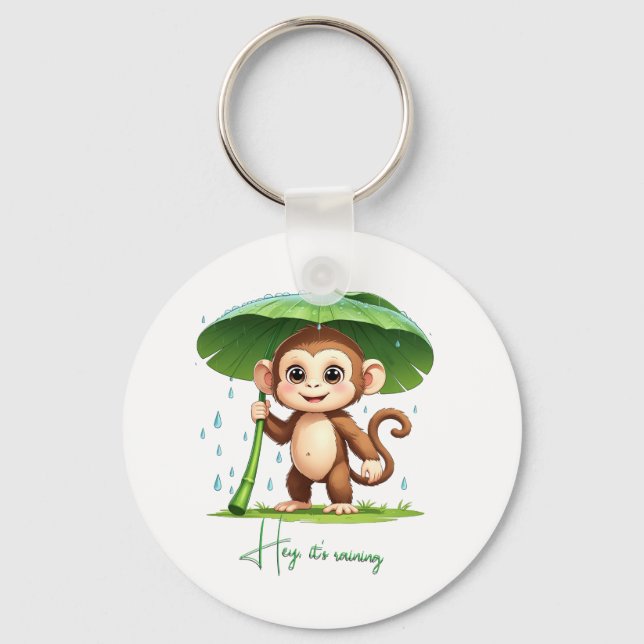 Hey' It's Raining Keychain (Front)