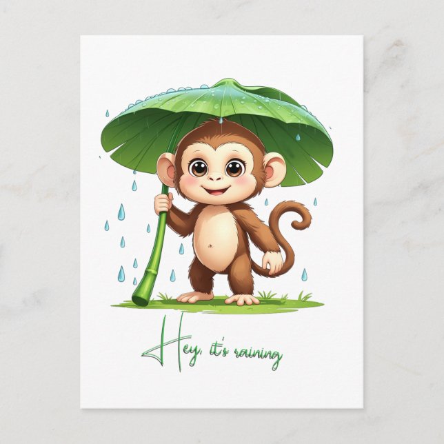 Hey' It's Raining Postcard (Front)