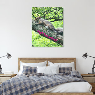 Hey! Leave me Alone! Annoyed Squirrel Canvas Print