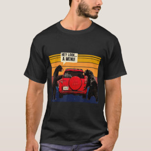 Hey Look A Menu Camng Camper, Retro Vintage Funny  T-Shirt