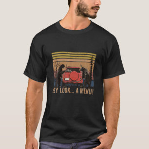 Hey Look A Menu Funny Camping Bear Vintage Essenti T-Shirt