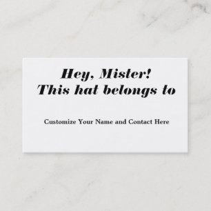 Hey, Mister! Business Card