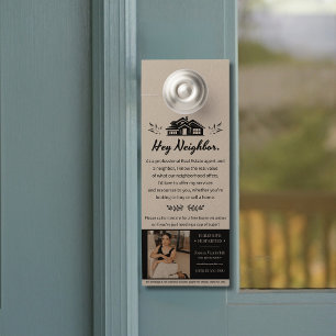 Hey Neighbour Real Estate Agent Door Hanger