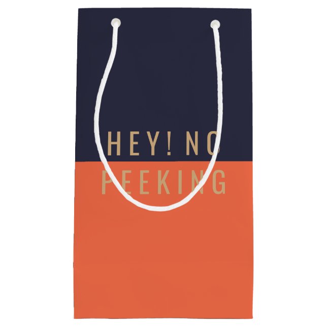 Hey! No Peeking Small Gift Bag (Front)