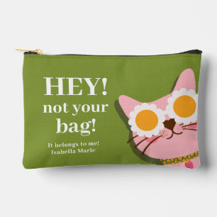 Hey! Not Your Bag Funny Cat Personalized Pouch Bag