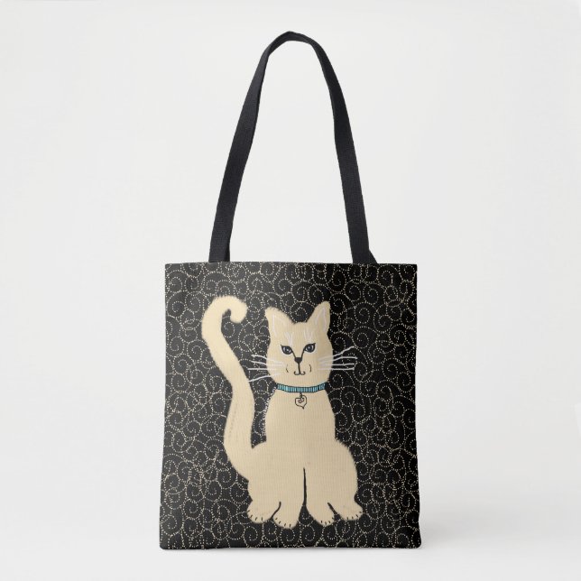 Hey Pretty Kitty Designer  Tote by Julie Everhart Bag (Front)