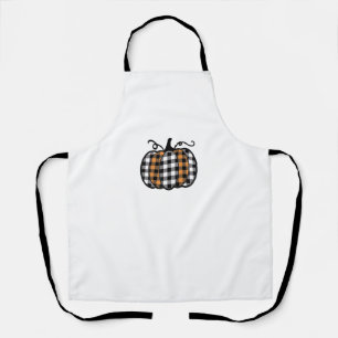 Hey Pumpkin Buffalo Plaid for Fall Autumn Thanksgi Apron