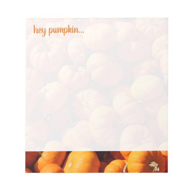 'Hey Pumpkin' Fall Message Notepad (Front)