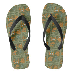 Hey Scooby-Doo Tribal Square Graphic Flip Flops