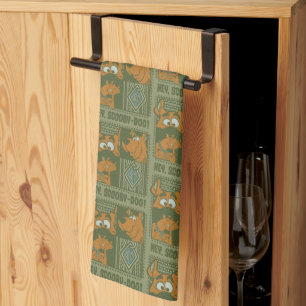 Hey Scooby-Doo Tribal Square Graphic Kitchen Towel