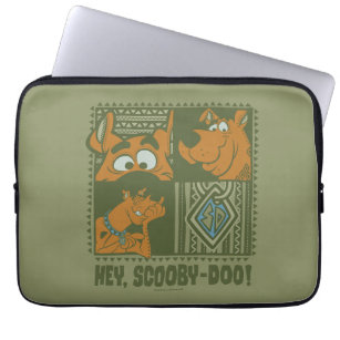 Hey Scooby-Doo Tribal Square Graphic Laptop Sleeve
