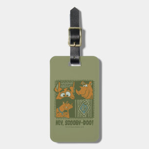 Hey Scooby-Doo Tribal Square Graphic Luggage Tag