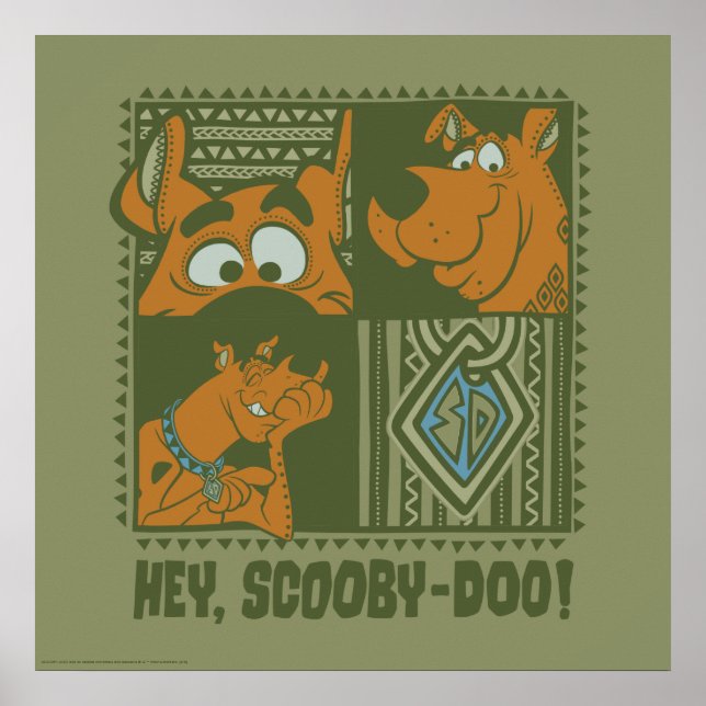 Hey Scooby-Doo Tribal Square Graphic Poster (Front)