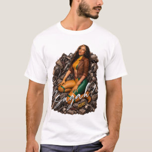Hey Sugah Retro Superpowered Heroine Pin-Up Art T-Shirt