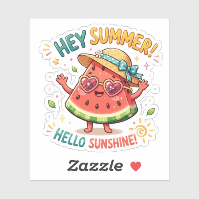 Hey Summer Hello Sunshine Watermelon (Sheet)