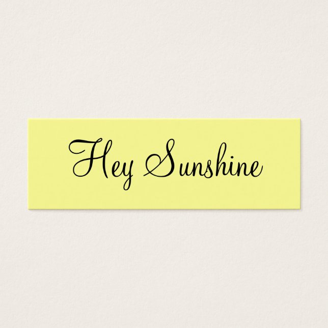 Hey Sunshine (Front)