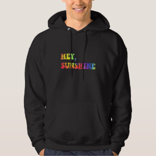 Hey Sunshine   Retro Cool 1970s Slang Disco Era Hoodie