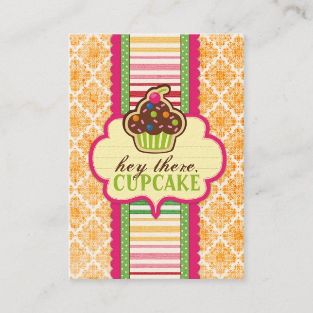 Hey There, Cupcake 2 Chubby Business Cards (Front)