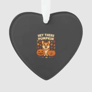 Hey There Pumpkin Corgi Halloween Pumpkins Autumn  Ornament