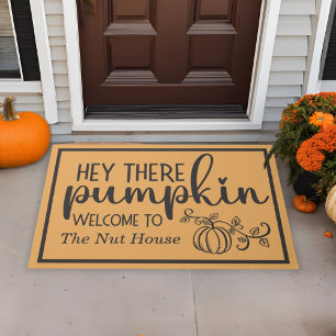 Hey There Pumpkin Custom Welcome Doormat