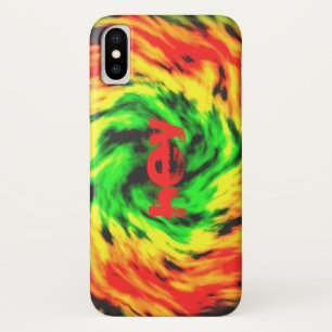 HEY tie dye burning flames Case-Mate iPhone Case