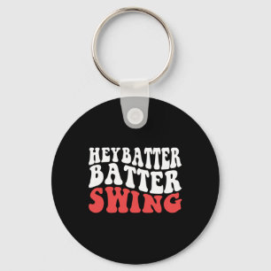 Hey Tter Swing Funny Sell Softll Game Day Keychain