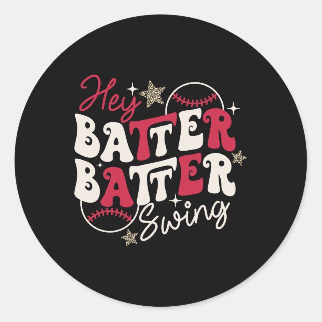 Hey Tter Tter Swing Game Day Sell Cheer Mom Funny  Classic Round Sticker (Front)
