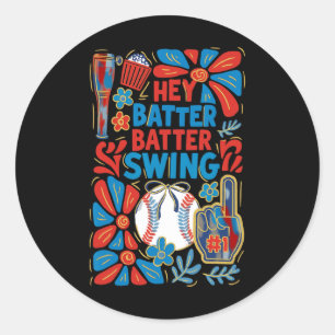 Hey Tter Tter Swing Sell Softll Men Women Kid _1 Classic Round Sticker