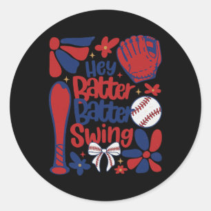Hey Tter Tter Swing Sell Softll Men Women Kid Classic Round Sticker