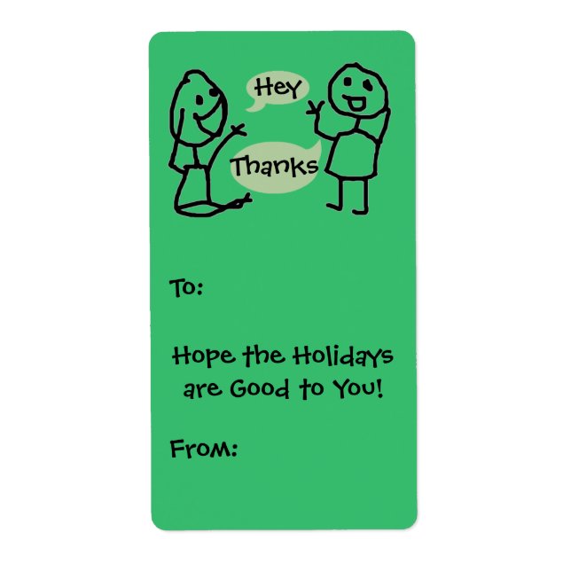 Hey Wanna Gift Labels by RoseWrites (Front)