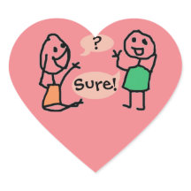 Hey Wanna Heart Sticker par RoseWrites