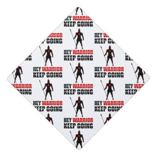 Hey warrior keep going graduation cap topper