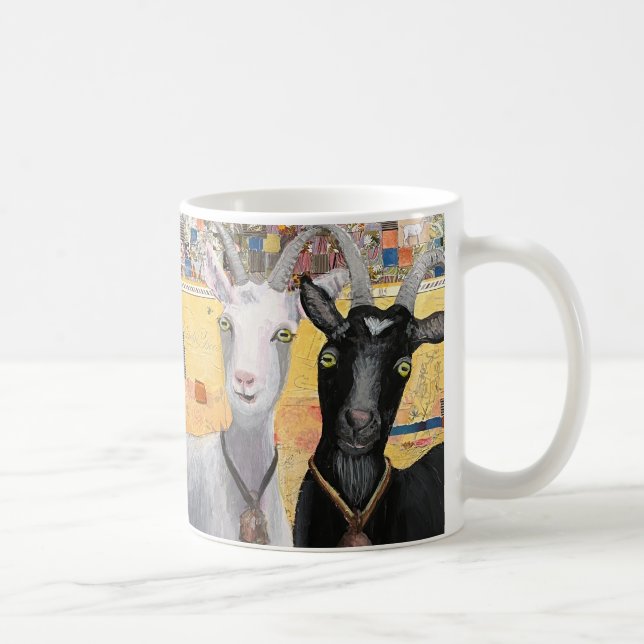 ‘Hey Wassup’ Chèvres tasse à café 11 oz (Droite)