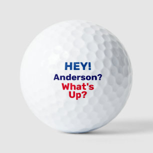 Hey! What's Up? Personalized Funny Golf Balls