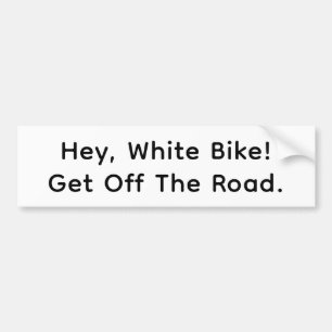 Hey, White Bike! Hankamer Artjunkhaus Splash-Art  Bumper Sticker