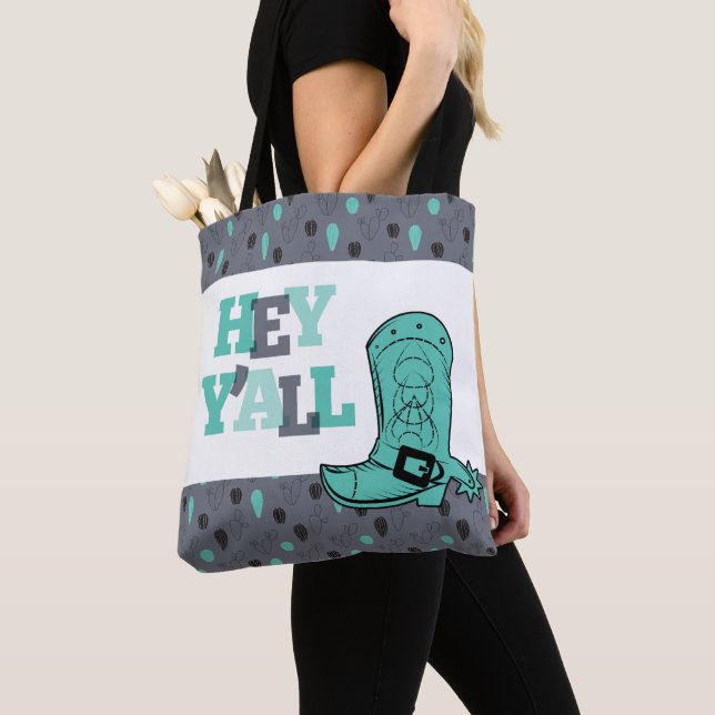 Hey Y'All - Texas Tote Bag (Close Up)
