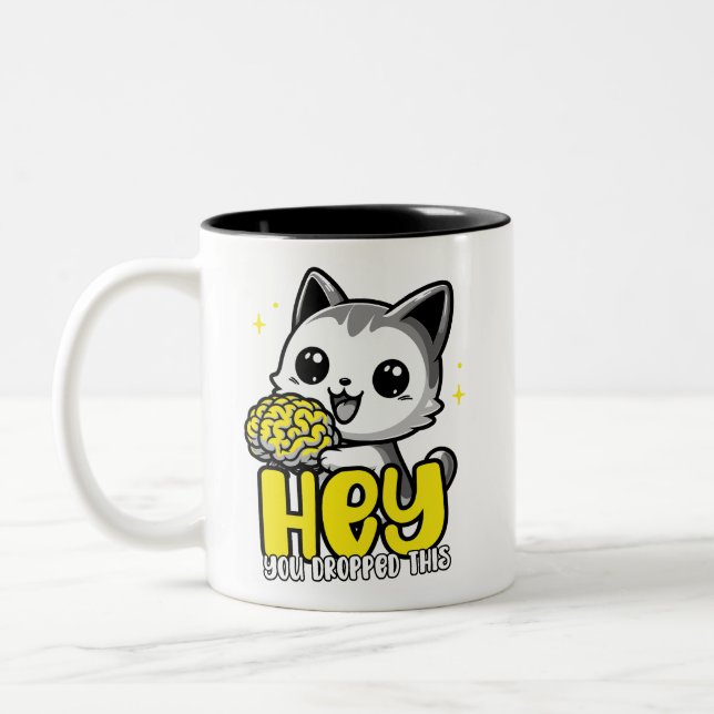 Hey,You Drop This Funny Cat Meme Mug (Left)