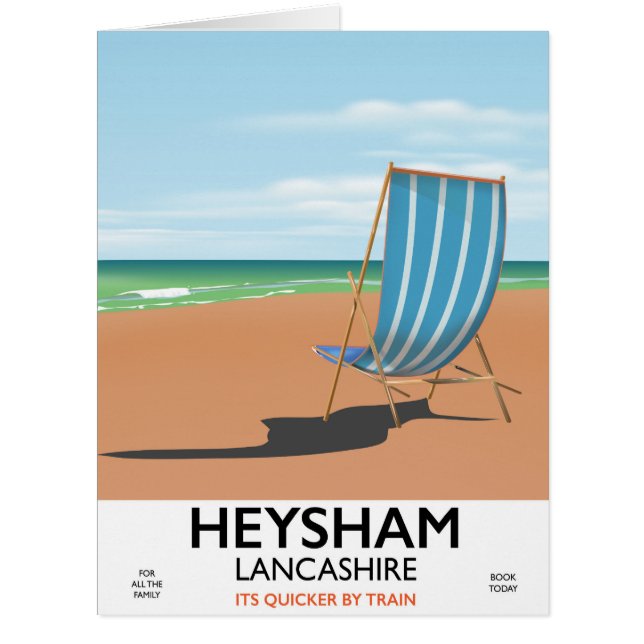 Heysham Lancashire vintage train poster (Front)