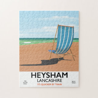 Heysham Lancashire vintage train poster Jigsaw Puzzle