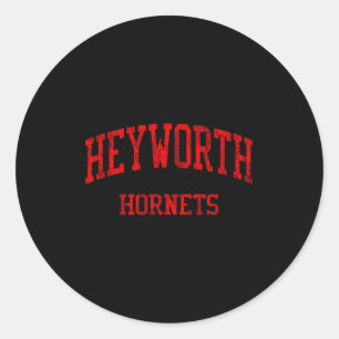 Heyworth High School Hs Heyworth Il Vintage Srts  Classic Round Sticker