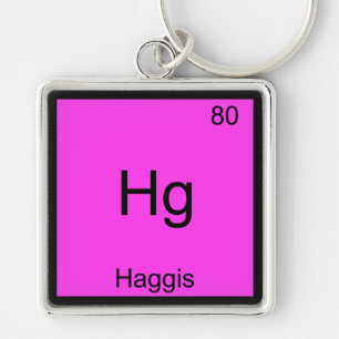 Hg - Haggis Funny Chemistry Element Symbol Tee Keychain