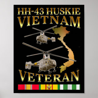 Hh 43 Huskie Helicopter Vietnam Veteran Hh-43 Viet Poster